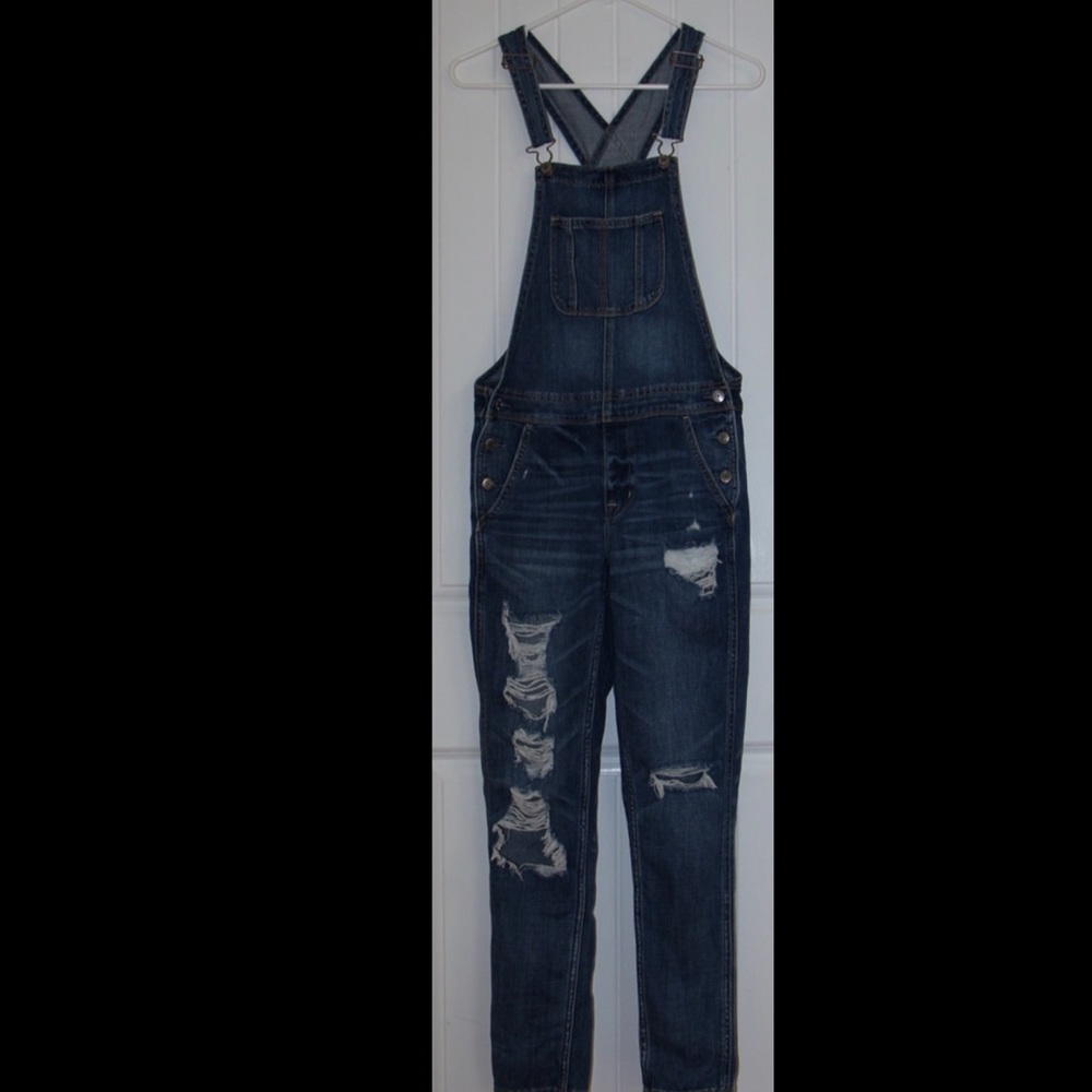 Ripped Tomgirl Denim Overalls
